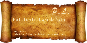 Pellionis Lukrécia névjegykártya